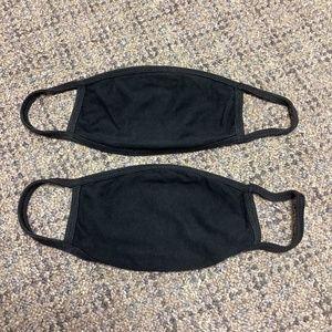 $2 Bundled * 2 Black Double Layer Face Masks * NWOT